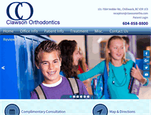 Tablet Screenshot of clawsonortho.com